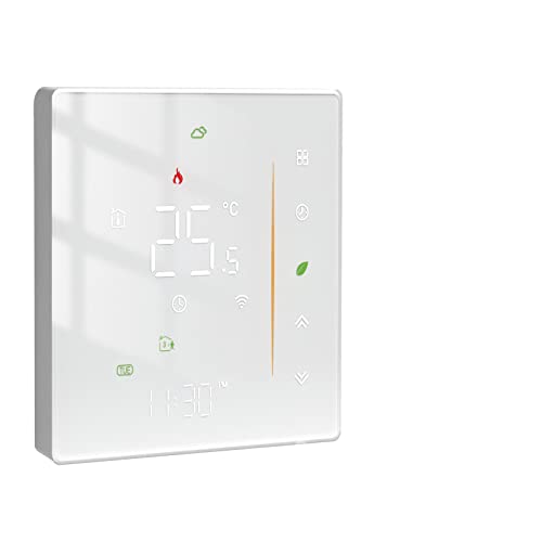 Termostato WiFi Calefaccion Inteligente MOES, Termostato Calefacción para Calderas de Gas, Termostato de Ambiente Programable para 5A, Tuya/Smart Life App, Alexa/Google Home Voice Control