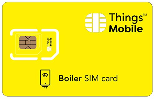 Tarjeta SIM para CALDERAS - Things Mobile - con Cobertura Global, Red Multi-Operador GSM/2G/3G/4G LTE, sin costes fijos, sin vencimiento, con 10 € de crédito Incluido
